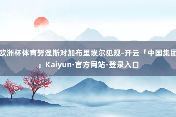 欧洲杯体育努涅斯对加布里埃尔犯规-开云「中国集团」Kaiyun·官方网站-登录入口